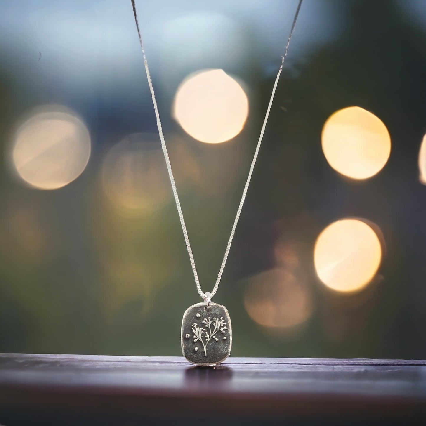 Silver Pendant - Wildflower Bouquet