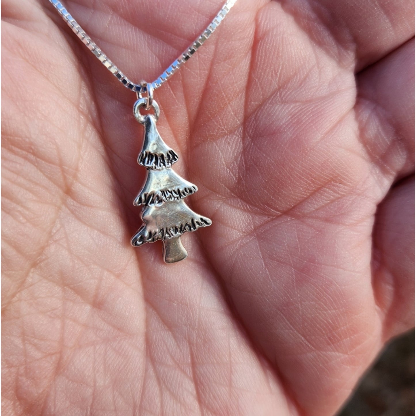 Silver Pendant-Holiday Tree