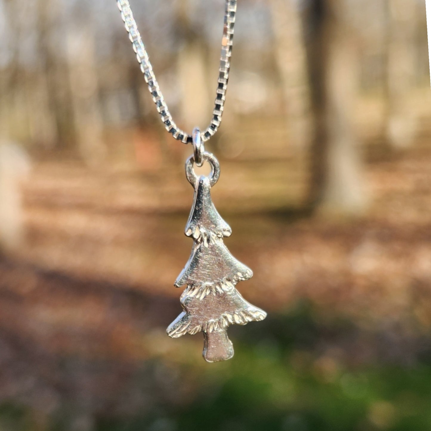 Silver Pendant-Holiday Tree