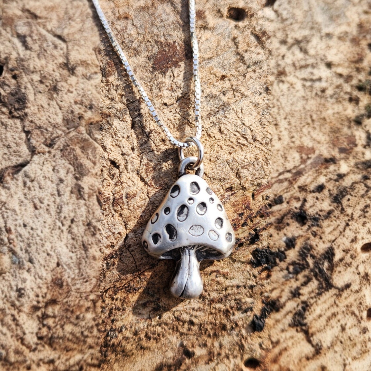 Silver Pendant- Mushroom design