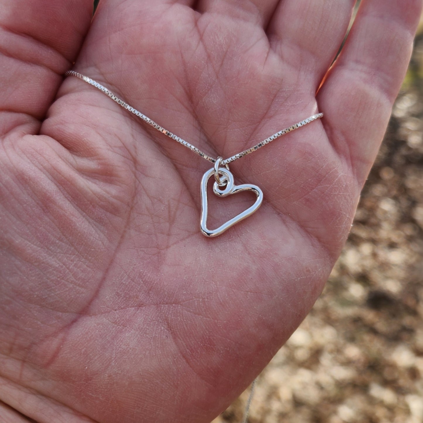 Silver Pendant- Open Heart