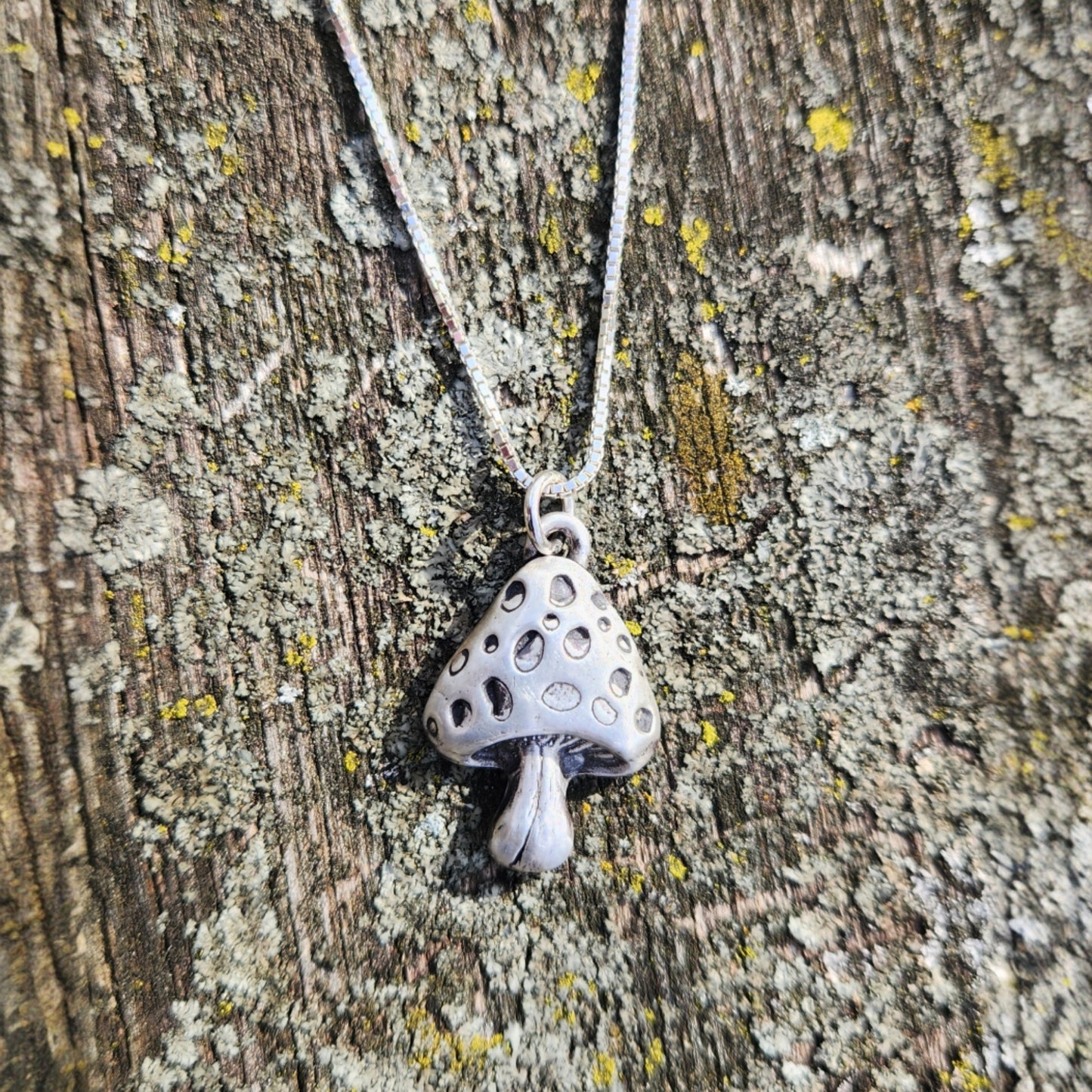 Silver Pendant- Mushroom design