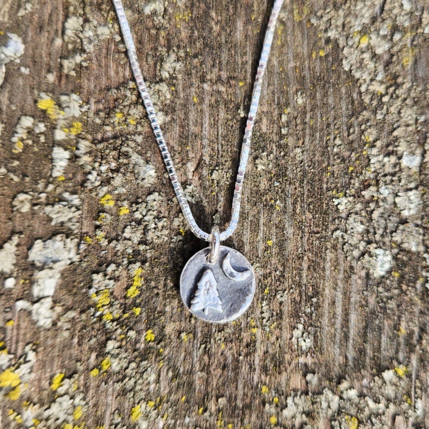 Silver Pendant - Night Forest