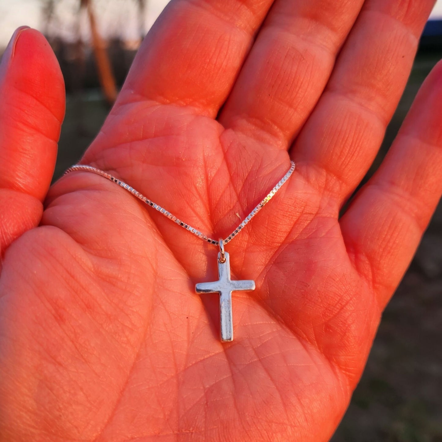 Silver Pendant- Handcrafted Cross