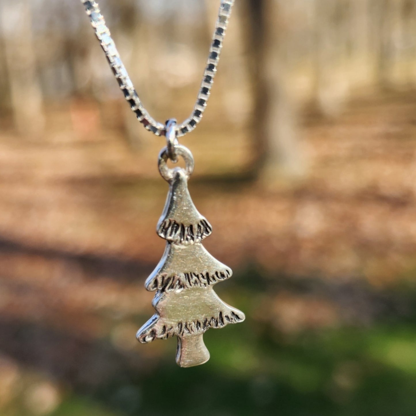 Silver Pendant-Holiday Tree