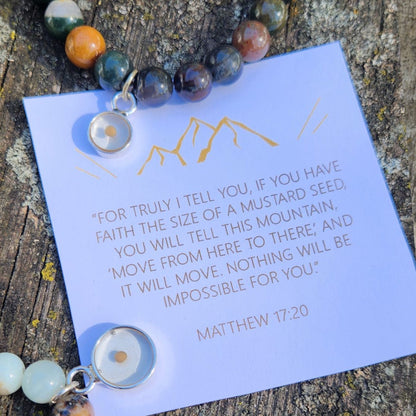 Mustard seed gemstone bracelet