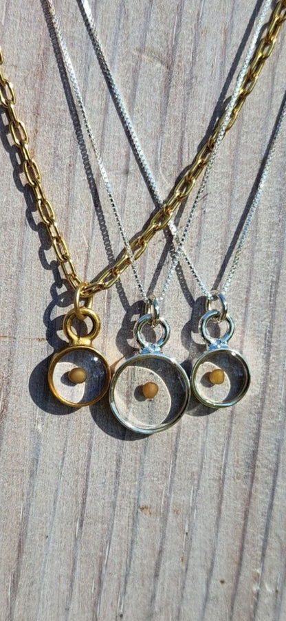 Mustard Seed Necklace- Sterling Silver or Gold Filled