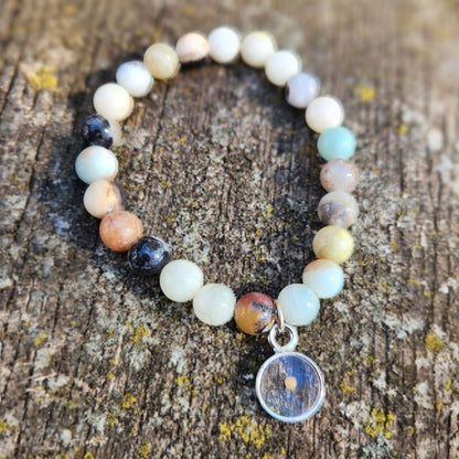 Mustard seed gemstone bracelet