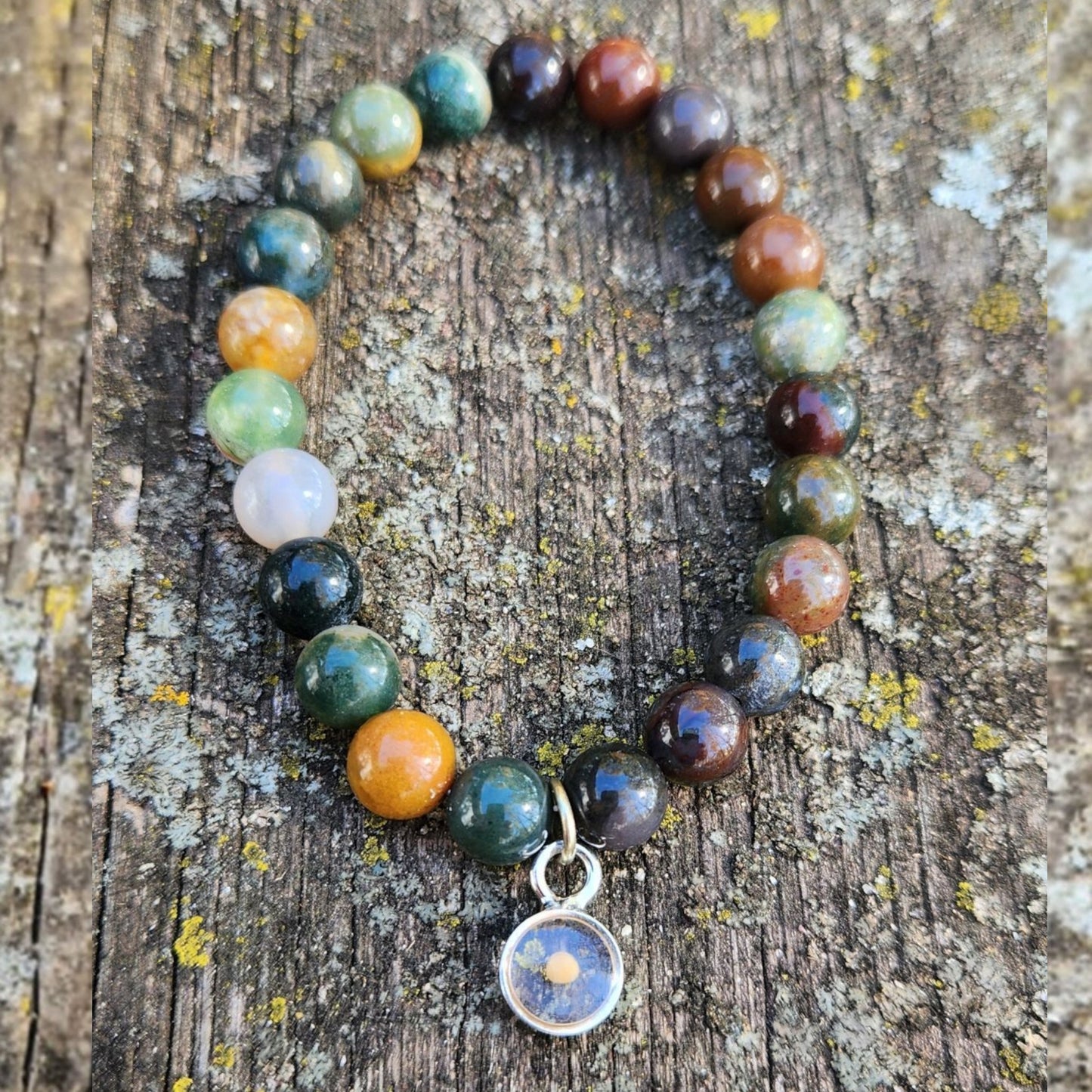 Mustard seed gemstone bracelet