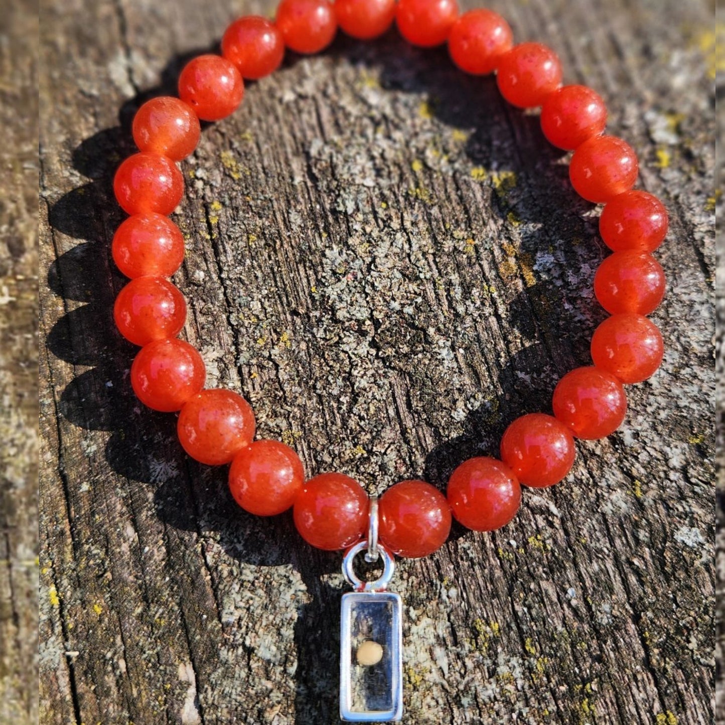 Mustard seed gemstone bracelet