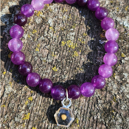 Mustard seed gemstone bracelet